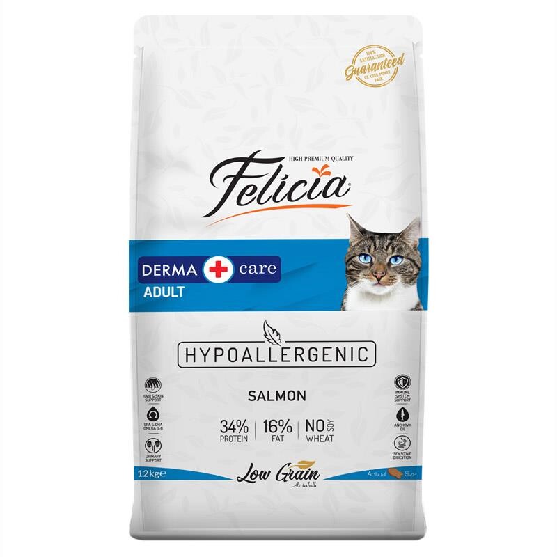 Felicia Somon Balıklı Düşük Tahıllı Hipoalerjenik Kedi Maması 12 KG | SRC: Barcode: 8681299601318